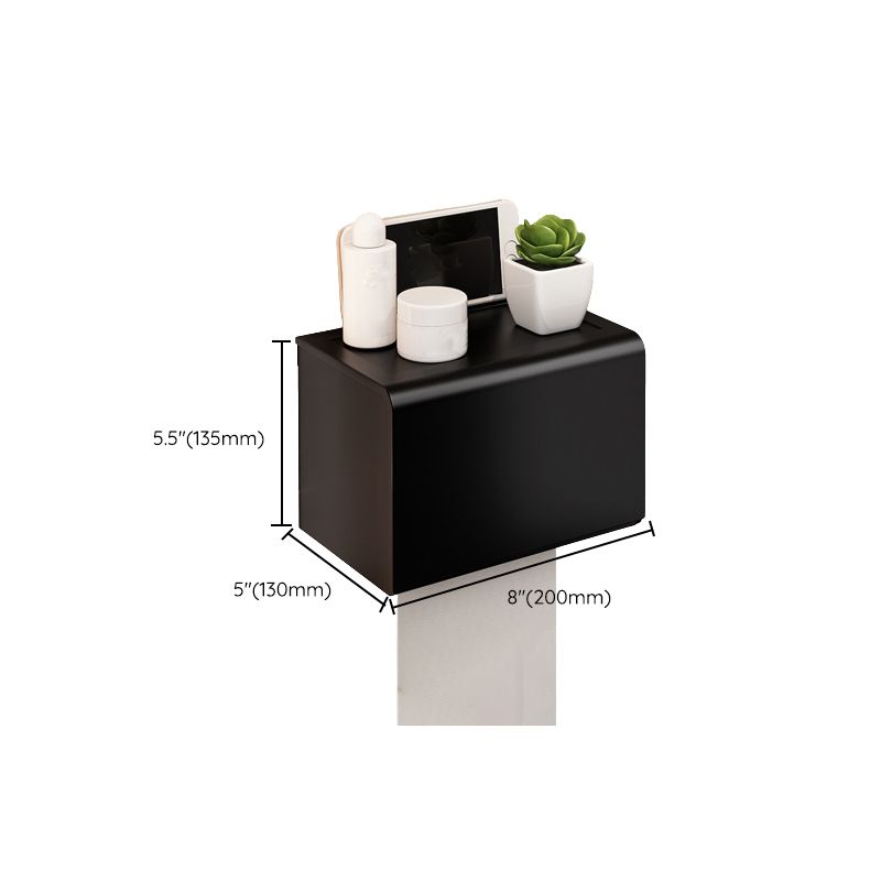 Kalsten | Modern Bathroom Set with Bath Shelf/Towel Holder & Paper Holder Black Bathroom Hardware