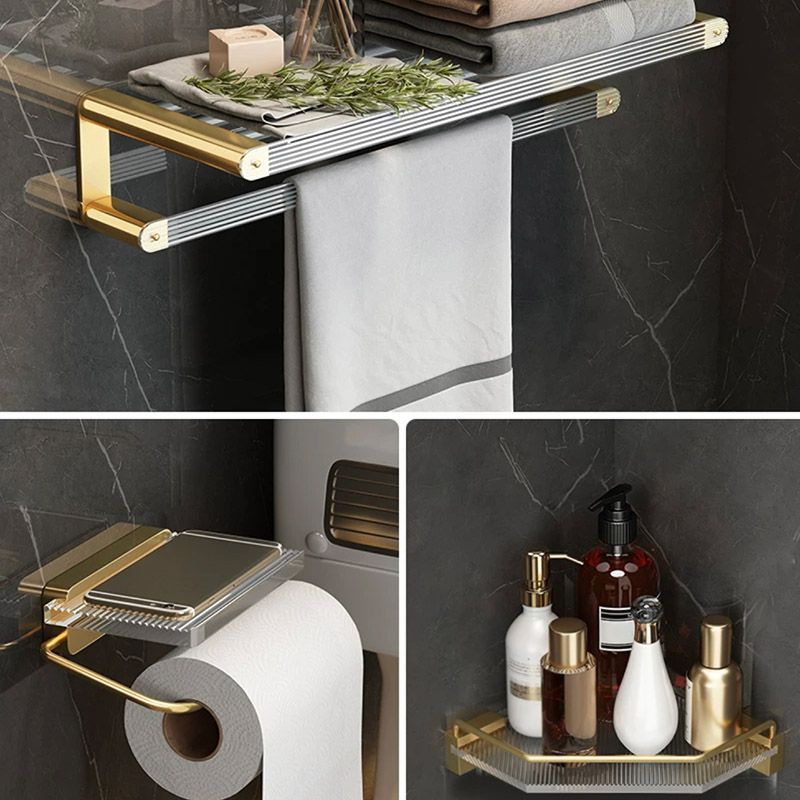Kalsten | Modern Bathroom Accessory Set Bathroom Shelf Gold Towel Holder Bathroom Hardware Set