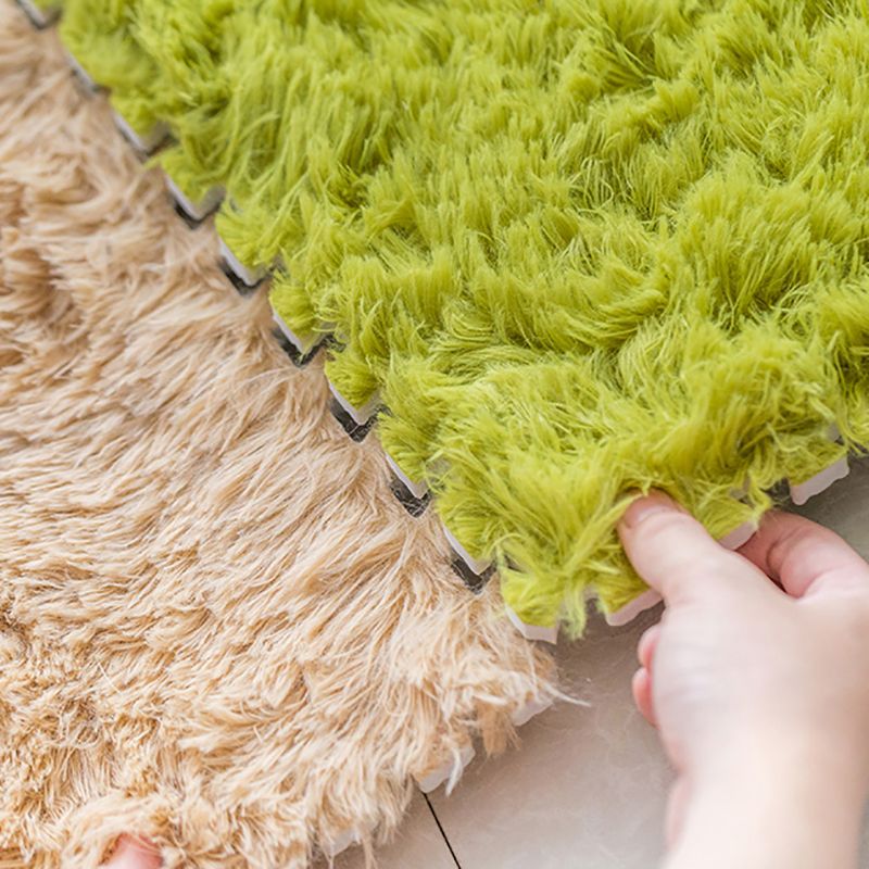 Kalsten | Bedroom Carpet Tiles Solid Square Shag Stain Resistant Carpet Tiles