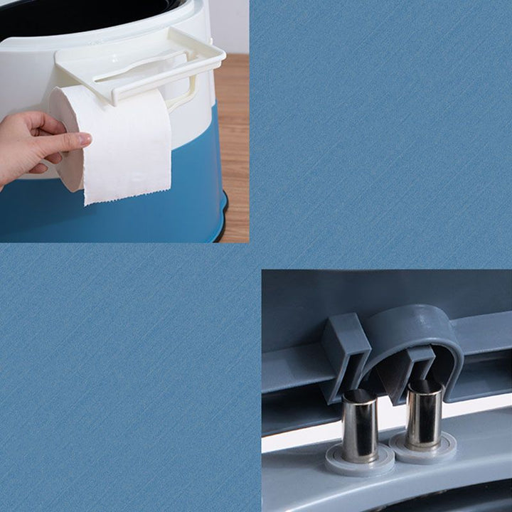 Kalsten | Contemporary plastic floor-mounted toilet bowl with toilet seat for the bathroom