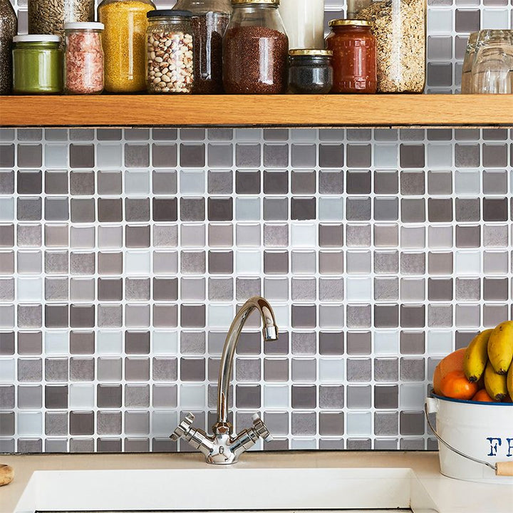 Kalsten | Plastic Peel & Stick Mosaic Tile Waterproof Peel & Stick Mosaic Tile with Square Shape