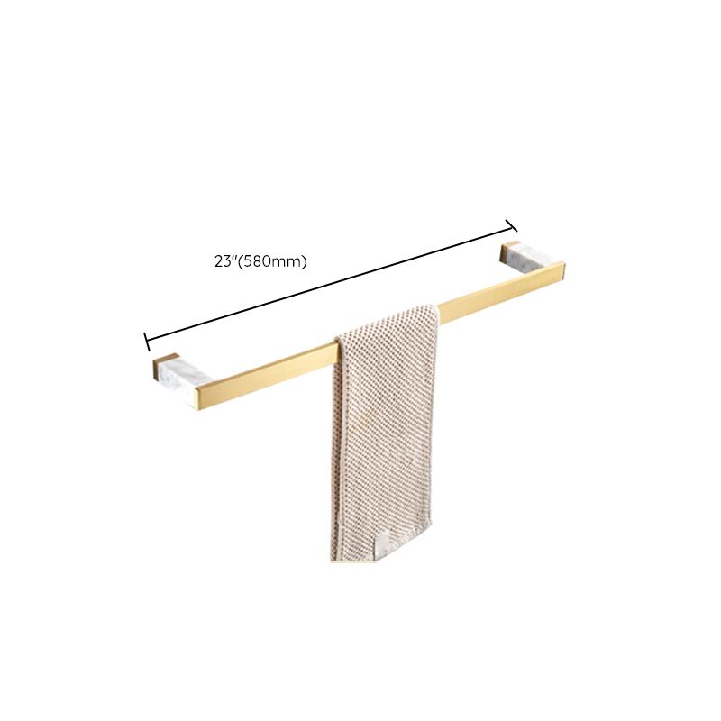 Kalsten | Brushed Brass Bathroom Accessory Set Metal & Marble Bathroom Hardware Set with Bathtub Shelf