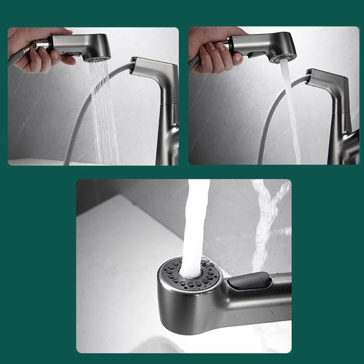 Kalsten | Extendable Vessel Water Tap Modern Sink Faucet with a Lever Handle