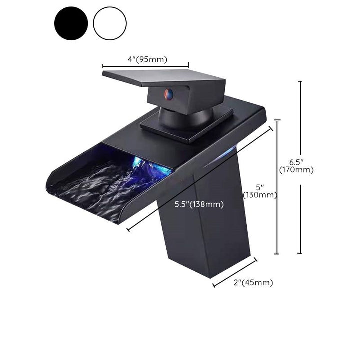 Kalsten | Single-Handle Basin Faucet 1-Hole Widely Used Bathroom Sink Faucet with LED Lighting