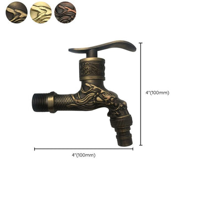 Skanto | Skanto Vintage Classic Faucet Water Lock Single Handle Dragon Engraving Wall Mounted Faucet