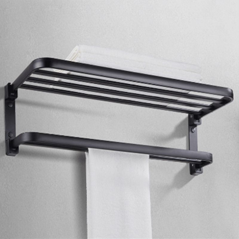 Kalsten | Modern Bathroom Accessory Set Matte Black/Grey Bathroom Shelf/Towel Holder & Paper Holder