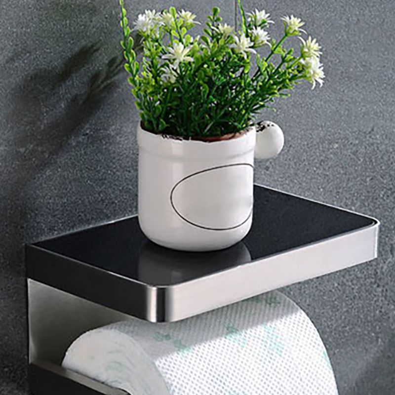 BowLift | Polished Chrome Modern Bathroom Accessory Set made of Stainless Steel Towel Holder/Soap Dish