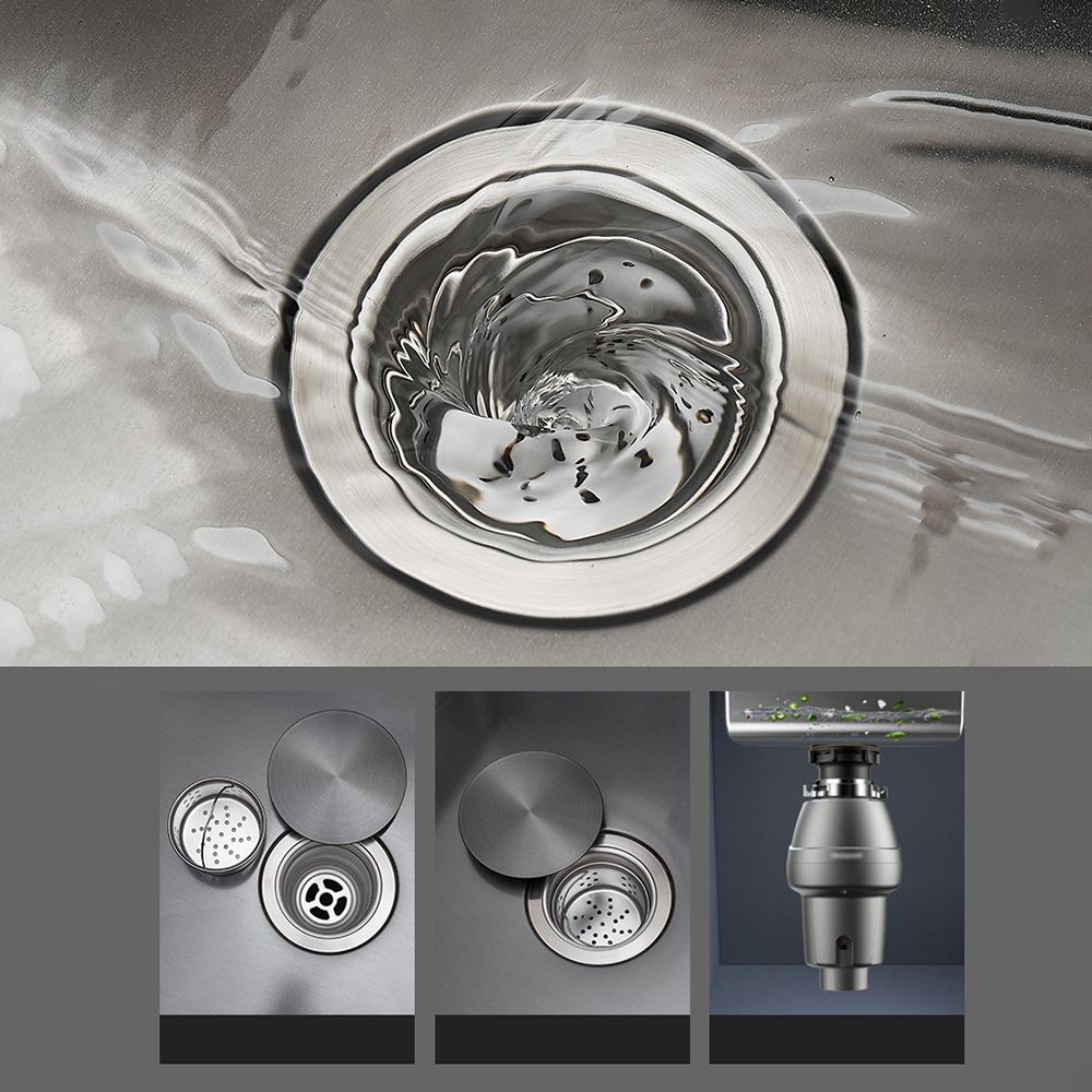 BowLift | Kitchen Sink Round Single Bowl Color and Scratch Resistant Under-mounted Stainless Steel Kitchen Sink