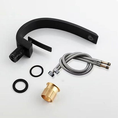 BowLift | 17 cm High Basin Faucet Luxury 1 Hole Basin Faucet Cubic Bathroom Faucet