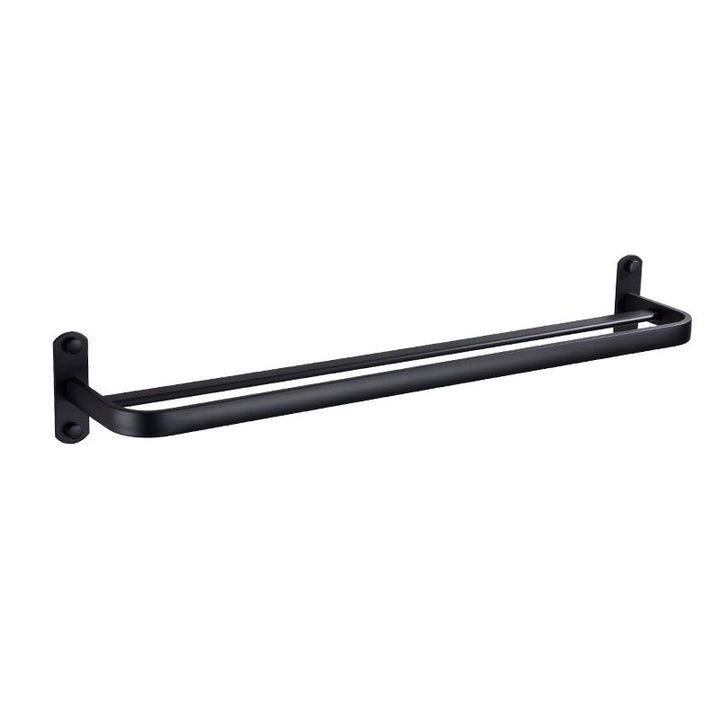 Kalsten | Modern Bathroom Accessory Set Matte Black/Grey Bathroom Shelf/Towel Holder & Paper Holder