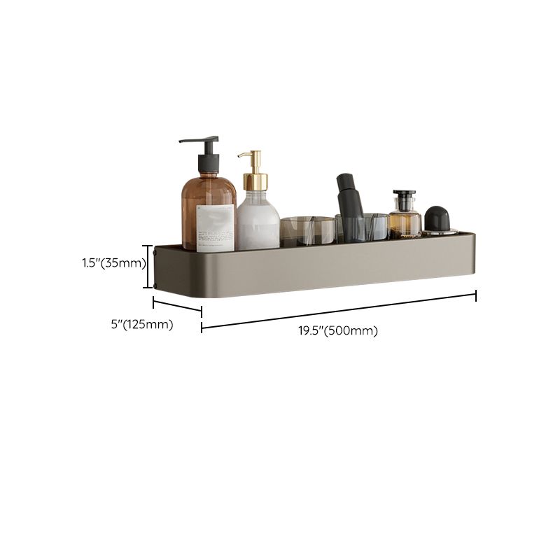 Kalsten | Contemporary Aluminum Bathroom Accessory Set Gray Bath Shelf