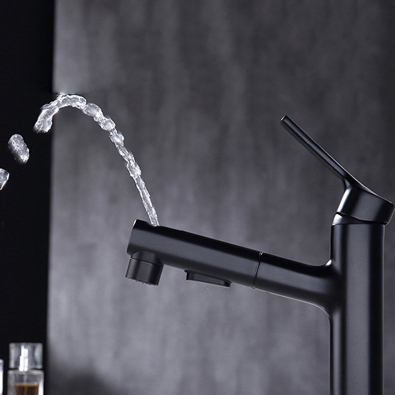 Kalsten | Round Vessel Sink Bathroom Faucet Simple Style Faucet with Brass Material