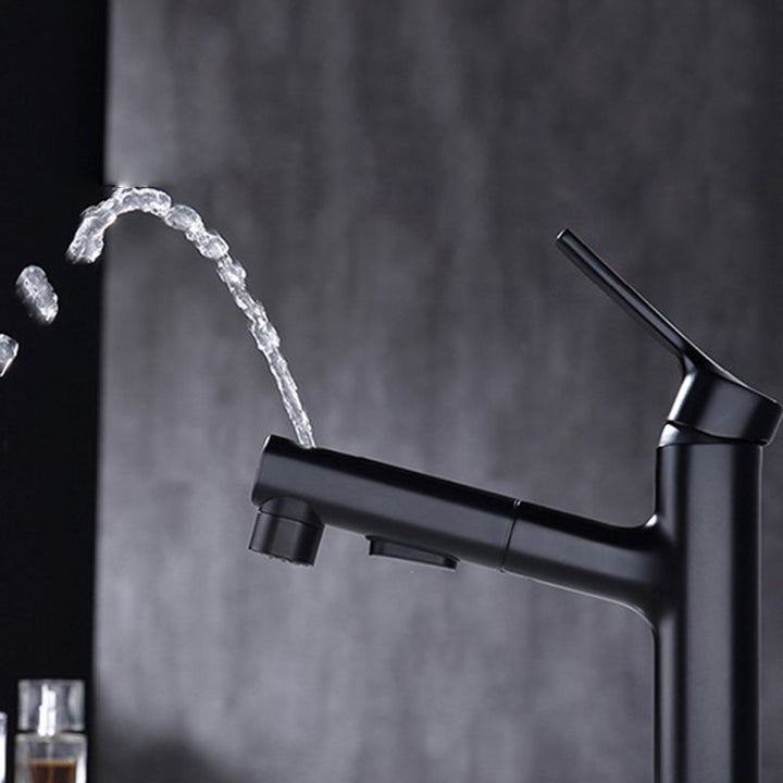 Kalsten | Round Vessel Sink Bathroom Faucet Simple Style Faucet with Brass Material
