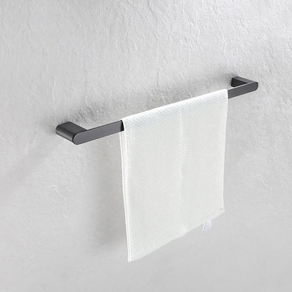 BowLift | 5-piece modern bathroom accessory set made of stainless steel with towel rail/robe hooks/toilet paper holder