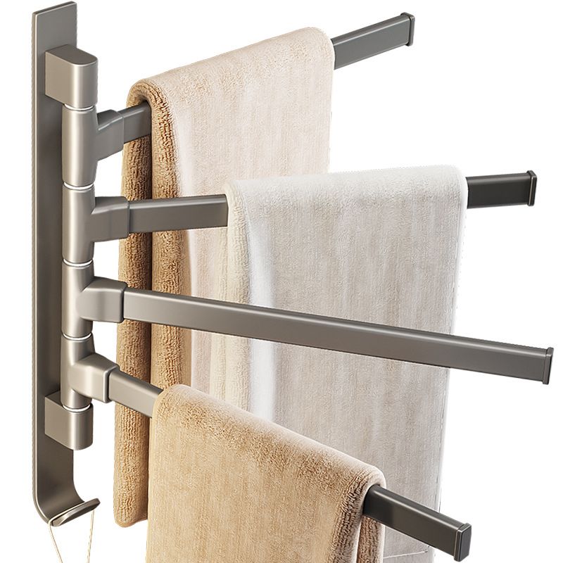 Kalsten | Contemporary Gray Bathroom Accessory Set Aluminium Towel Holder