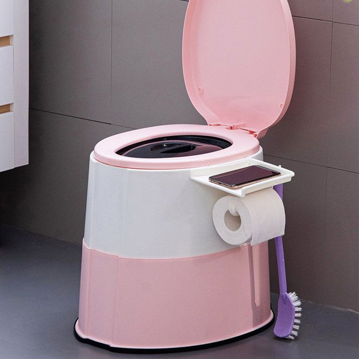 Kalsten | Modern Flush Toilet Plastic Round Floor Mounted Toilet Bowl for Bathroom