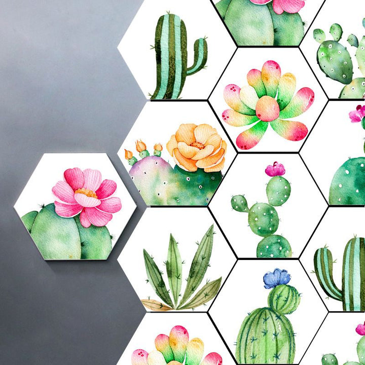 Kalsten | Plastic Mosaic Tile Wallpaper Hexagonal for Stick-On and Removable Back Wall Tile
