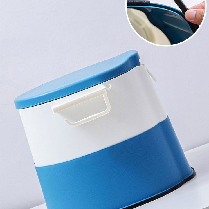 Kalsten | Modern Flush Toilet Plastic Round Floor Mounted Toilet Bowl for Bathroom