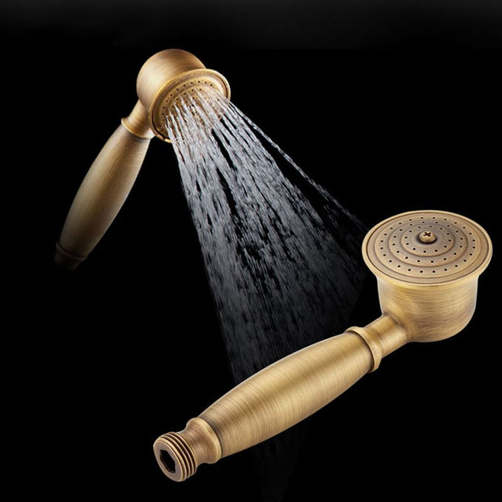 Kalsten | Traditional Handheld Shower Head with Hose Polished Brass Wall Mounted Shower Head