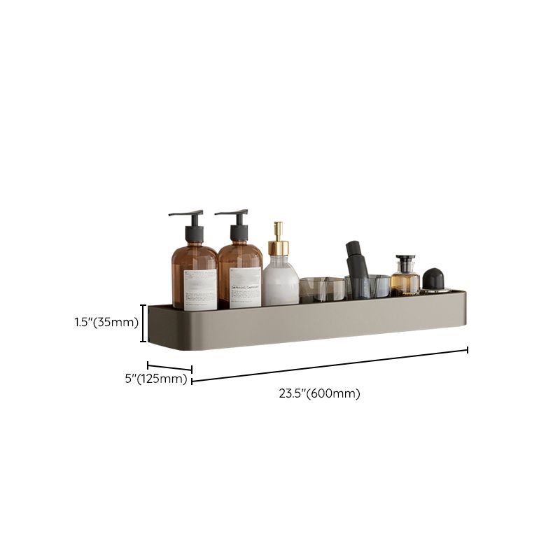 Kalsten | Contemporary Aluminum Bathroom Accessory Set Gray Bath Shelf