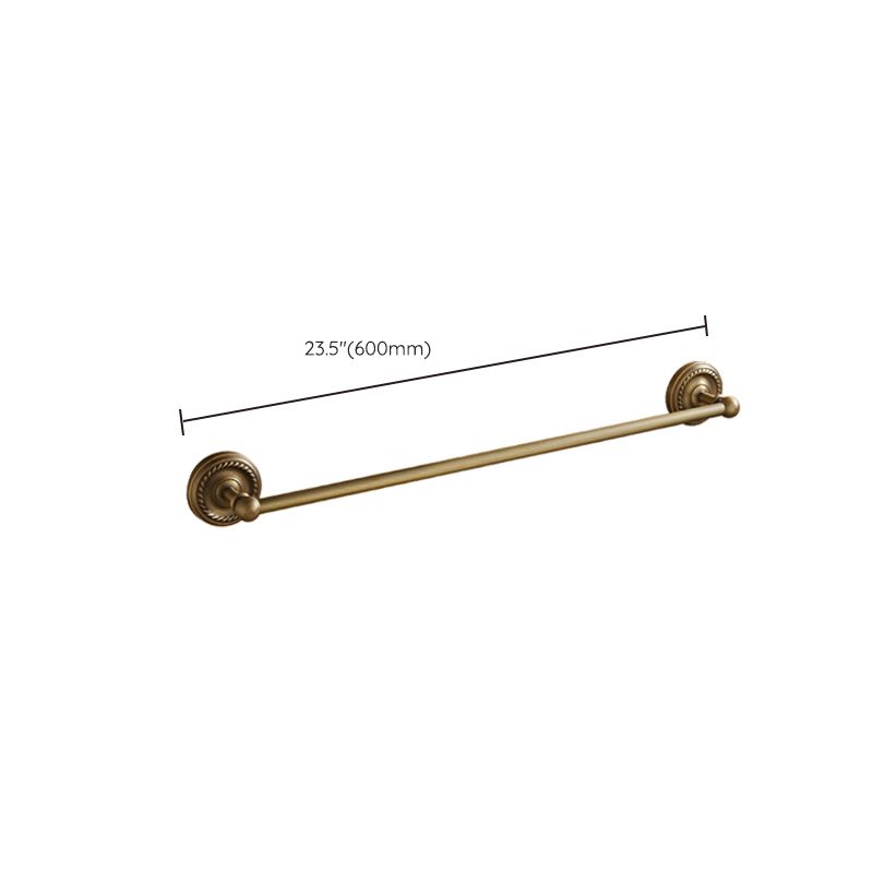 Kalsten | Worn Brass Traditional Bathroom Set with Bath Shelf/Paper Holder & Towel Bar