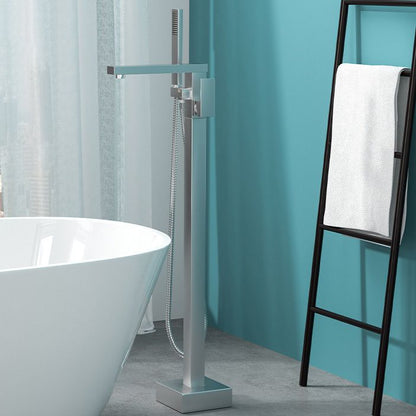 BowLift | Modern Freestanding Bathtub Faucet Copper Floor Mounted Freestanding Bathtub Faucet