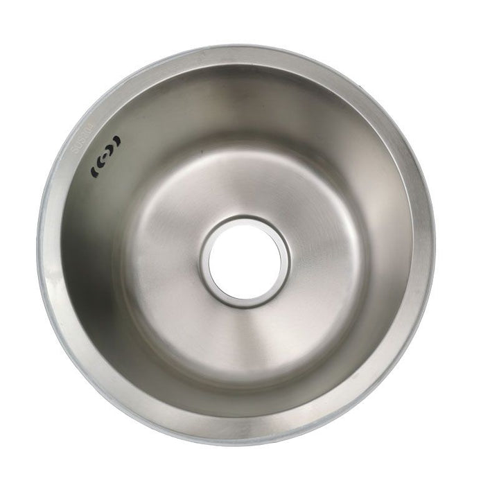 Kalsten | Round Stainless Steel Sink Built-in Sink with Basket Strainer