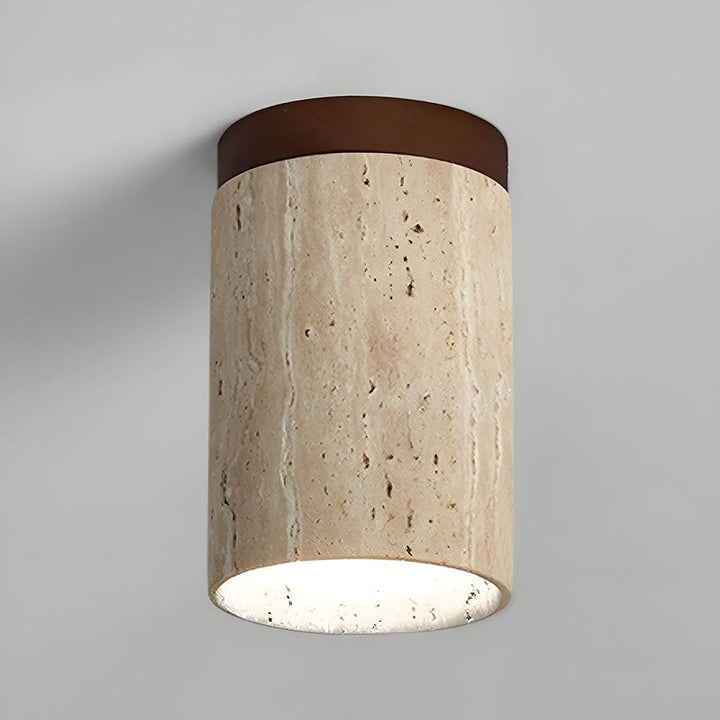 Wood Cylinder Flush Mount Ceiling Lamp Kalsten