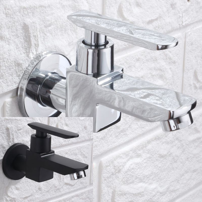 Kalsten | Contemporary Wall-Mounted Bathroom Faucet Lever Handles Solid Brass Faucet