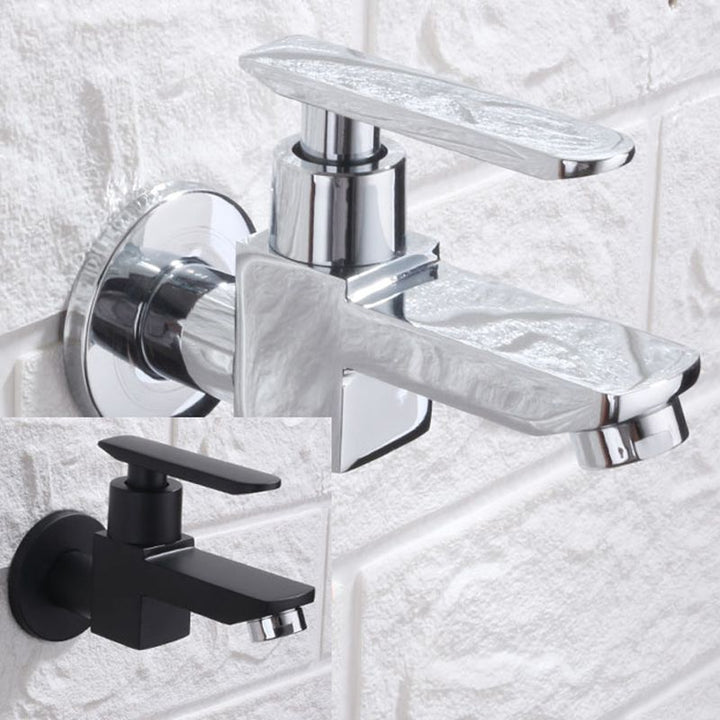 Kalsten | Contemporary Wall-Mounted Bathroom Faucet Lever Handles Solid Brass Faucet