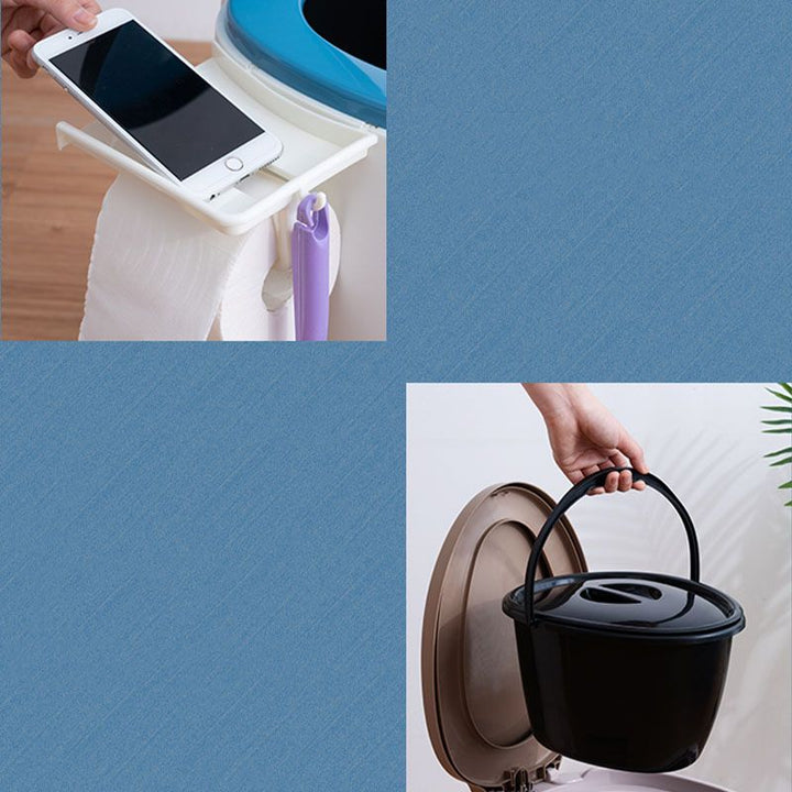 Kalsten | Modern Flush Toilet Plastic Round Floor Mounted Toilet Bowl for Bathroom