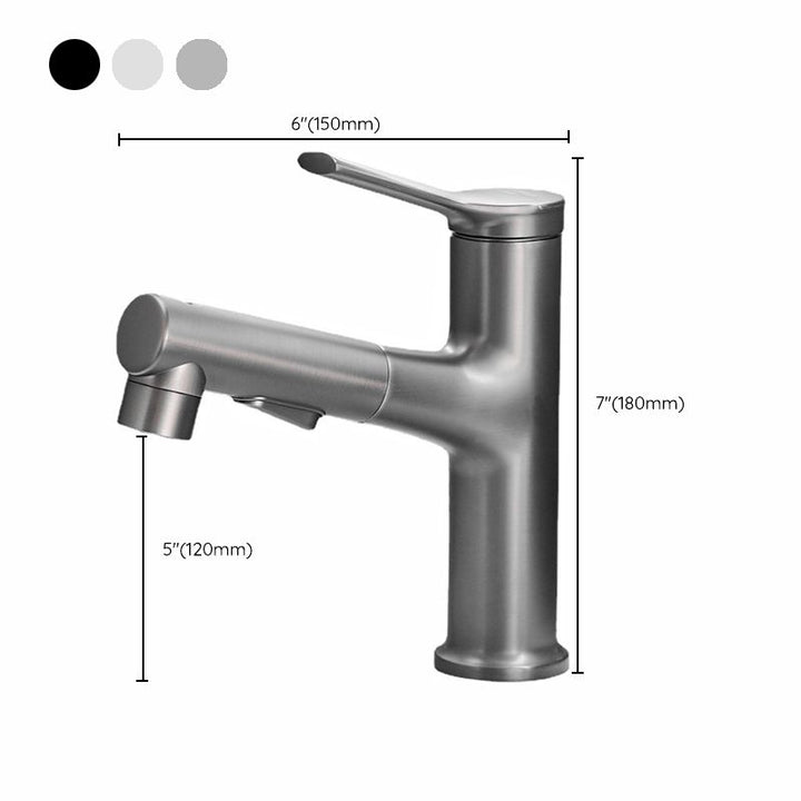 Kalsten | Contemporary sink faucet pull-out basin tap with lever handle