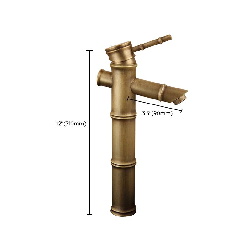 BowLift | Farmhouse Brass Bathroom Faucet With Lever Handle Single Hole Sink Faucet