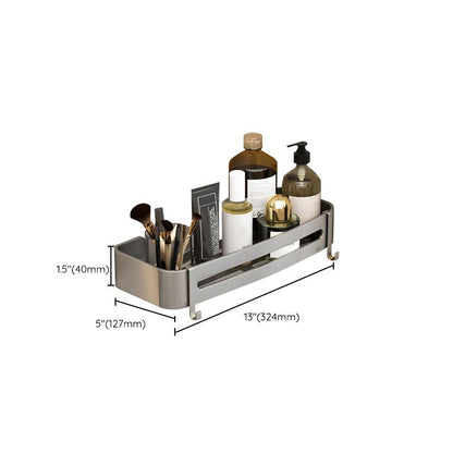 Skanto | Modern Aluminum Bathroom Accessory Set Gray Bathroom Shelf System