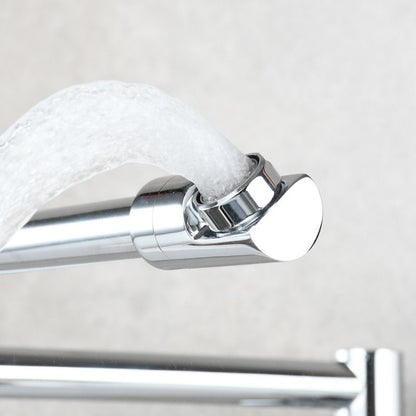Modern Pull-Out Spout Faucet, Single-Handle, Wall-Mounted Pot Filler, Low Profile, 1-Hole Installation