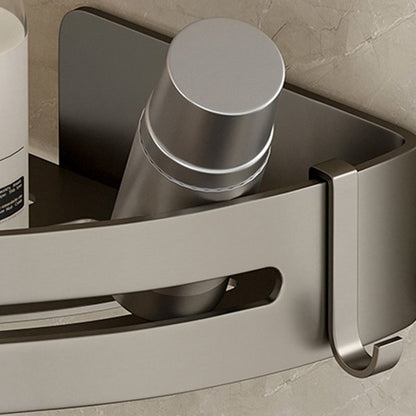 Skanto | Modern Aluminum Bathroom Accessory Set Gray Bathroom Shelf System