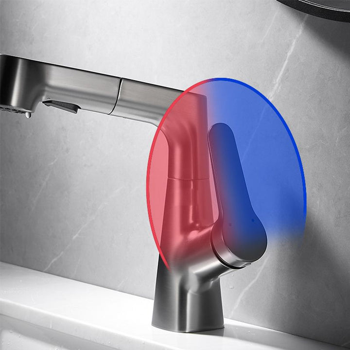 Kalsten | Extendable Vessel Water Tap Modern Sink Faucet with a Lever Handle