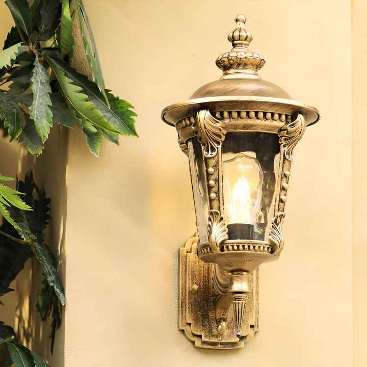 Vintage Glass Outdoor Wall Lantern Kalsten