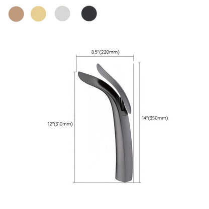 Skanto | Brass 1-Hole Bathroom Faucet With Handle Round Modern Tap for Bathroom