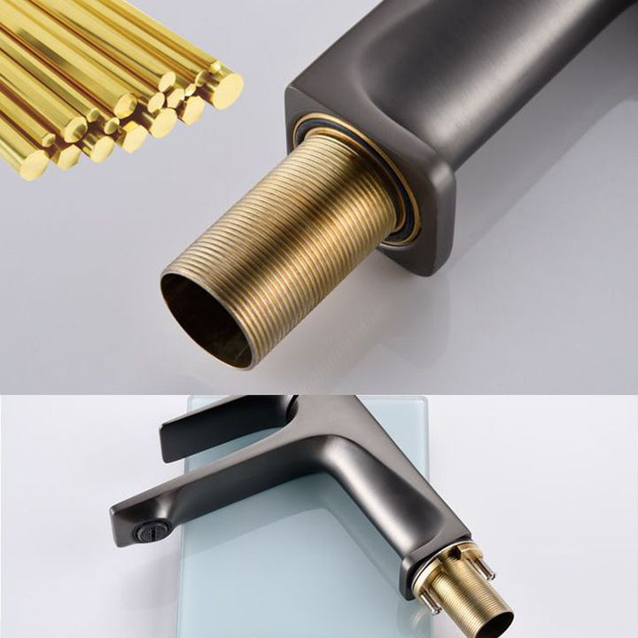 Kalsten | Modern Vessel Sink Faucet Copper Lever Handle Low Arc Vessel Faucet for the Bathroom