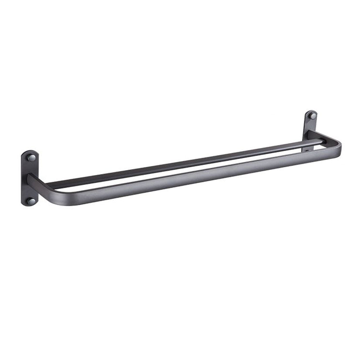 Kalsten | Modern Bathroom Accessory Set Matte Black/Grey Bathroom Shelf/Towel Holder & Paper Holder
