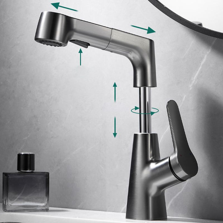 Kalsten | Extendable Vessel Water Tap Modern Sink Faucet with a Lever Handle