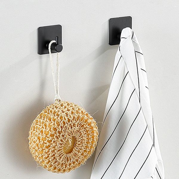 BowLift | Modern Bathroom Hardware Set in Stainless Steel Brushed Chrome Towel Bar/Ring & Bathrobe Hook