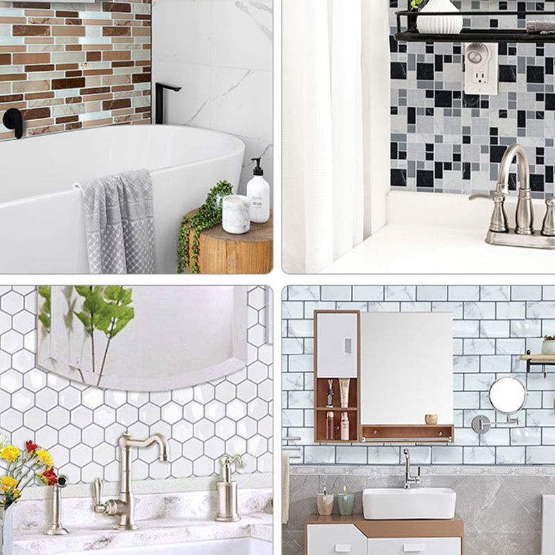 Kalsten | Plastic Peel & Stick Mosaic Tile Waterproof Peel & Stick Mosaic Tile with Square Shape