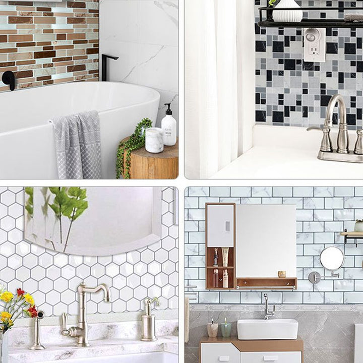 Kalsten | Plastic Peel & Stick Mosaic Tile Waterproof Peel & Stick Mosaic Tile with Square Shape