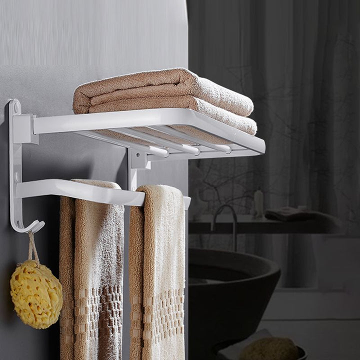 Kalsten | White Bathroom Accessories Hardware Set Modern Bathroom Accessories Set, Towel Rack