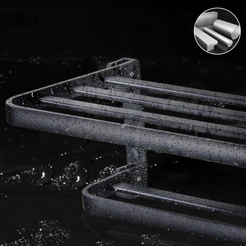 Kalsten | Modern Bathroom Accessory Set Matte Black/Grey Bathroom Shelf/Towel Holder & Paper Holder