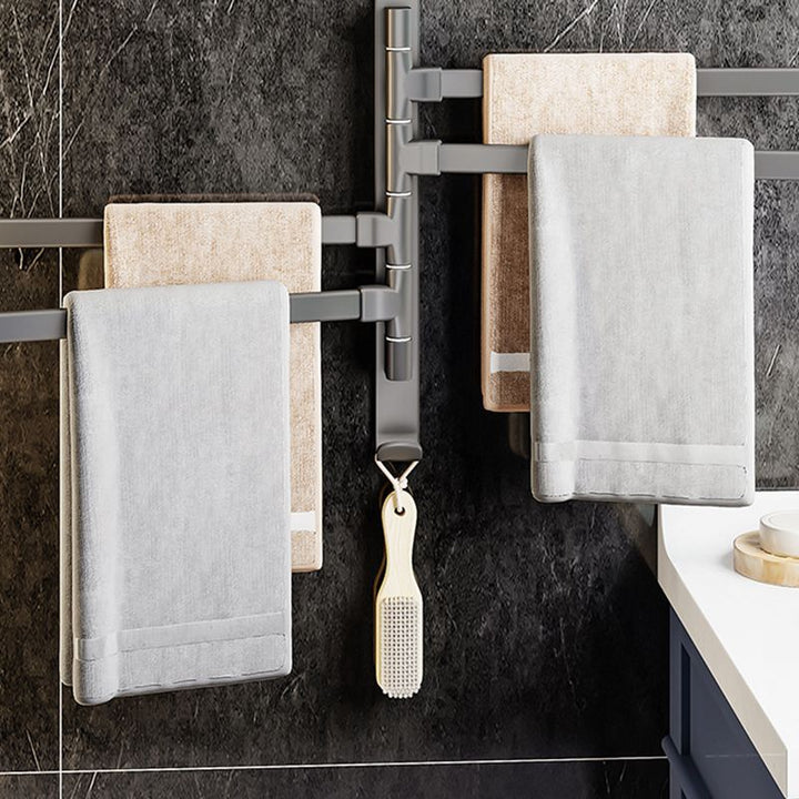 Kalsten | Contemporary Gray Bathroom Accessory Set Aluminium Towel Holder