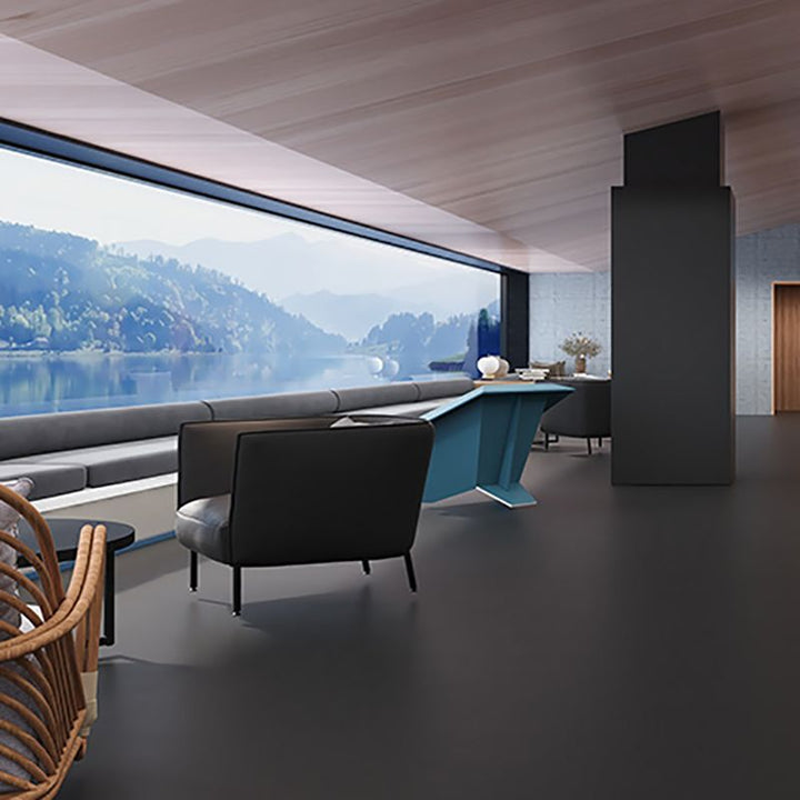 Kalsten | Solid Color Plastic Flooring Modern Water-Resistant Square Edge Floor Tiles