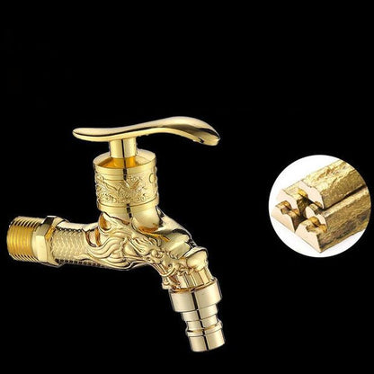 BowLift | Vintage Classic Basin Mixer Zinc Single Lever Dragon Engraving Wall Mounted Tap